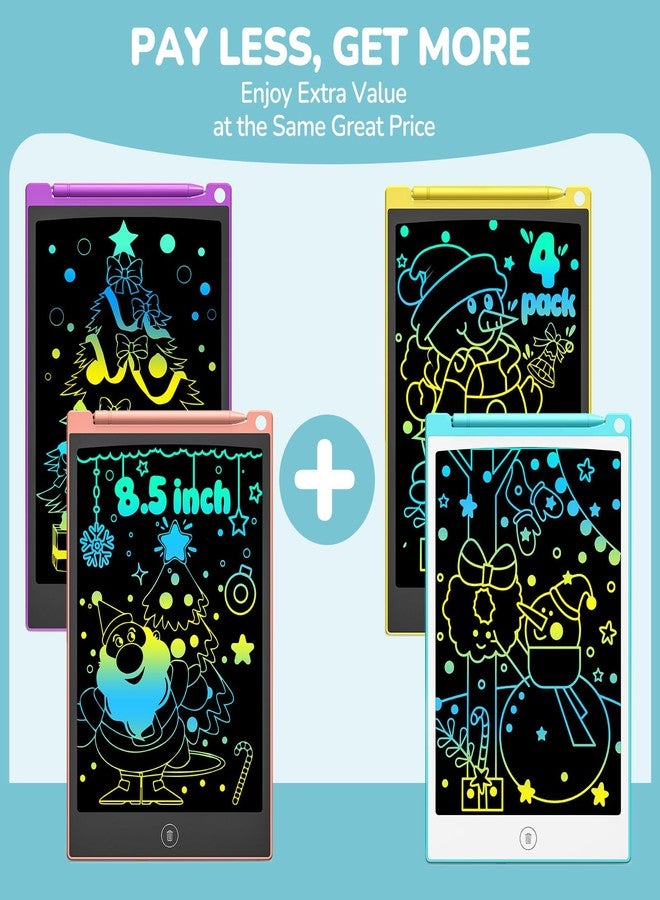 TECJOE LCD Writing Tablet Set, 8.5 Inch Colorful Doodle Board Drawing Tablet for Kids, Kids Travel Games Activity Learning Toys Birthday Gifts for 3-6 Year Old Boys Girls Toddlers Preschooler - Image 2